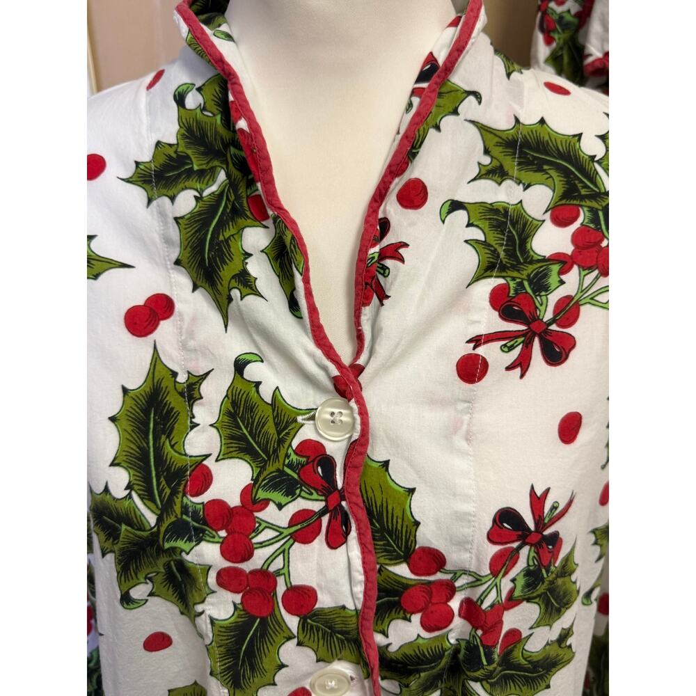 Heidi Carey 100%cotton holly berry christmas Pajama set womens Large - Picture 3 of 9